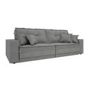 Sofá Palermo 2,80m Retrátil E Reclinável Velosuede Grafite -