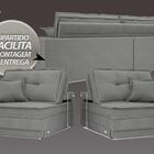 Sofá Palermo 2,80m Retrátil E Reclinável Velosuede Grafite -