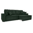 Sofá Palermo 2,80m Retrátil E Reclinável Velosuede Verde - Ne