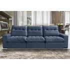 Sofá Palermo 6 Lugares 3,20 Metros Veludo - 24 Marinho