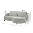 Sofá Palermo Veludo 1 Modulo 120cm B10cm + Chaise 1m Meu Sofá