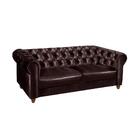 Sofá Para Barbearia 1,80m Chesterfield Living Corino Marrom S