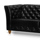 Sofá Para Barbearia Chesterfield 2 Lugares Preto Shop Jm