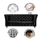 Sofá Para Barbearia Chesterfield 2 Lugares Preto Shop Jm