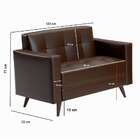 Sofá Para Escritório E Recepção 2 Lugares Vitrola Revestiment