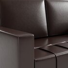 Sofá Para Escritório E Recepção 3 Lugares Corino Atena Marrom