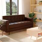 Sofá Para Escritório E Recepção 3 Lugares Vitrola Revestiment