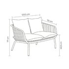 Sofá Para Jardim 123,5cm X 77cm Seiva Fendi/amêndoa