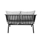 Sofá Para Jardim 123,5cm X 77cm Seiva Preto/cinza Mescla