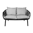 Sofá Para Jardim 123,5cm X 77cm Seiva Preto/cinza Mescla