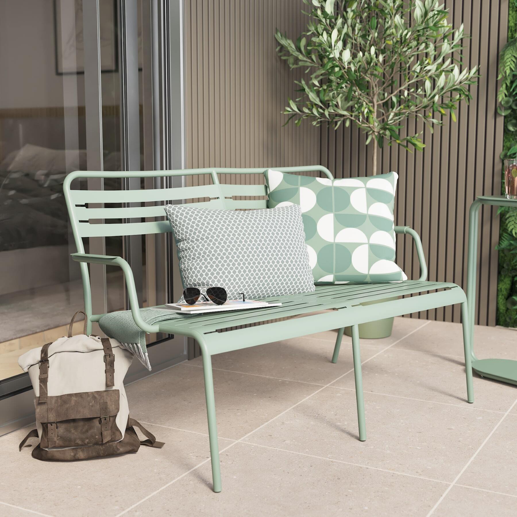 Banco para Jardim 2 Lugares Café Naterial