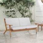 Sofá Para Jardim 2 Lugares Lótus Linha Lótus Jatobá/branco