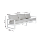 Sofá para Jardim 3 lugares Alumínio Las Vegas Cinza Naterial