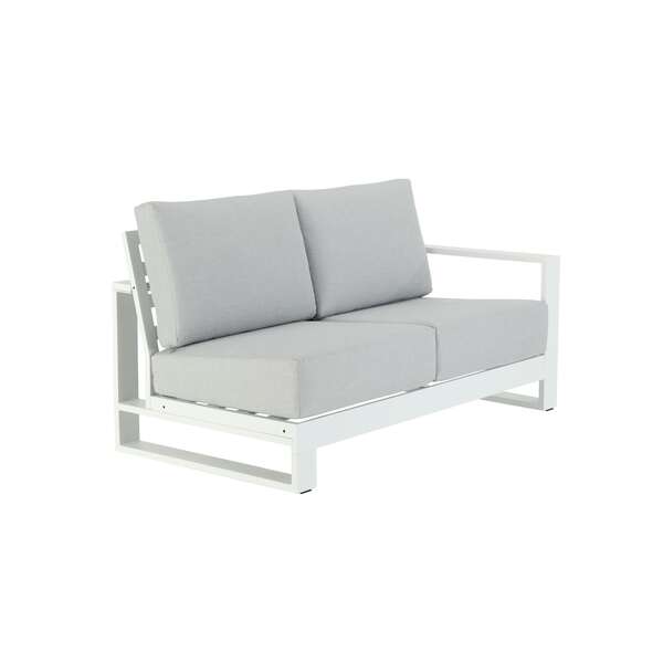 Sofá para Jardim Athena Alumínio Branco e Cinza 1,60mx88x91cm Naterial