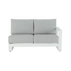 Sofá para Jardim Athena Alumínio Branco e Cinza 1,60mx88x91cm Naterial