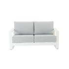 Sofá para Jardim Athena Alumínio Branco e Cinza 1,70mx88x91cm Naterial