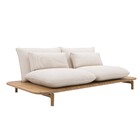 Sofá para Jardim Aurora Teca Marrom e Bege 2,20x1,13mx78,6cm Naterial