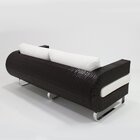 Sofá Para Jardim E Varanda Modelo Begônia Fibra Preta Tabaco,