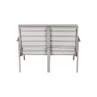 Sofá para Jardim 2 Lugares Alumínio 86x70x127cm Champagne Manuela Aquaplas