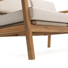 Sofá para Jardim Oasis Acácia Marrom e Bege 1,24mx74x80cm Naterial