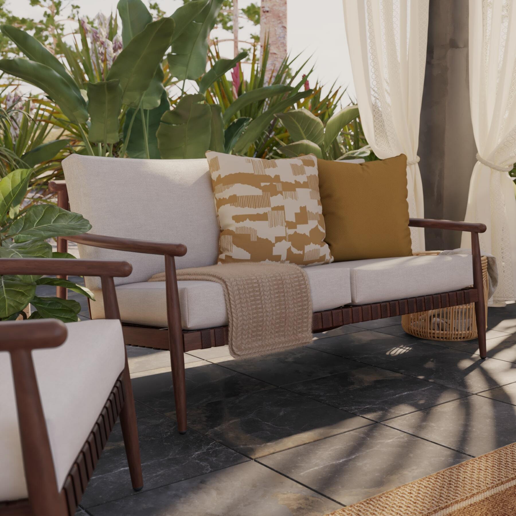 Sofá para Jardim 2 Lugares Retrô Naterial