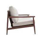 Sofá para Jardim Retro Alumínio e Vime Marrom e Bege 1,48mx86x70cm Naterial