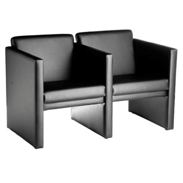 Sofá Para Recepção De Escritório Linha Recepção Light Preto P