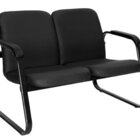 Sofá Para Sala De Espera E Recepção Linha Ramsés Preto