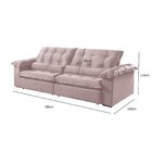 Sofá Para Sala De Estar 02 Lugares Retrátil E Reclinável 1,80