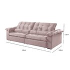 Sofá Para Sala De Estar 02 Lugares Retrátil E Reclinável 2,30