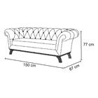 Sofá Para Sala De Estar 150cm 1 Lugar Base Madeira Império B-