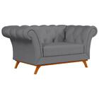 Sofá Para Sala De Estar 150cm 1 Lugar Base Madeira Império B-