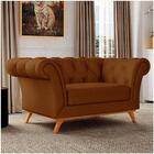 Sofá Para Sala De Estar 150cm 1 Lugar Base Madeira Império B-