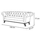 Sofá Para Sala De Estar 150cm 1 Lugar Base Madeira Império B-