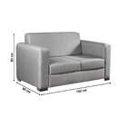 Sofá Para Sala De Estar 2 Lugares 150cm Basic Cinza Claro