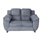 Sofá Para Sala De Estar 2 Lugares Clássico Cinza