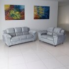 Sofá Para Sala De Estar 2 Lugares Clássico Cinza