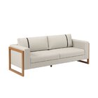 Sofá Para Sala De Estar 3 Lugares 180cm Lin Areia