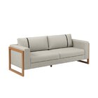 Sofá Para Sala De Estar 3 Lugares 180cm Lin Cru