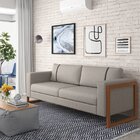 Sofá Para Sala De Estar 3 Lugares 180cm Lin Cru