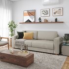 Sofá Para Sala De Estar 3 Lugares 200cm Hit Areia