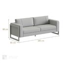 Sofá Para Sala De Estar 3 Lugares 200cm Lin Areia