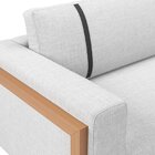 Sofá Para Sala De Estar 3 Lugares 200cm Lin Cinza