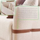 Sofá Para Sala De Estar 4 Lugares 245cm Linho Living Canela B