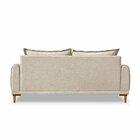 Sofá Para Sala De Estar Fixo 2 Lugares London Bege