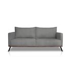 Sofá Para Sala De Estar Fixo 2 Lugares Zeki Cinza