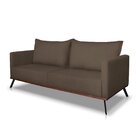 Sofá Para Sala De Estar Fixo 2 Lugares Zeki Marrom