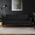 Sofá Para Sala De Estar Fixo 2 Lugares Zeki Preto