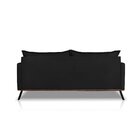 Sofá Para Sala De Estar Fixo 2 Lugares Zeki Preto