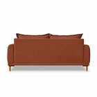 Sofá Para Sala De Estar Fixo 3 Lugares London Cobre